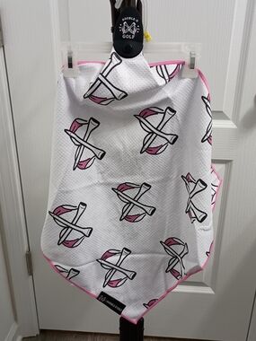 New Double-D Golf Towel For Breast Cancer Awareness * Save The Ta-Tas